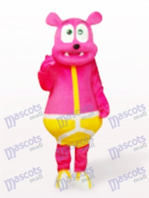 Ours rose Costume de mascotte de monstre Cartoon