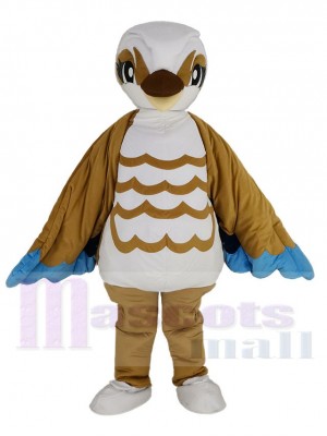 brun et blanc Oiseau Mascotte Costume