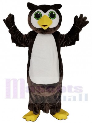 Hibou brun foncé Mascotte Costume Animal