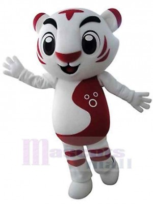 Félin Tigre Rouge et Blanc Costume de mascotte Animal