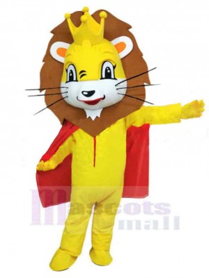 Heureux Roi Lion Mascotte Costume Animal