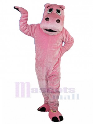 Marrant Hippopotame rose costume de mascotte Animal