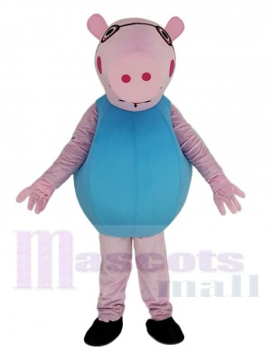 Peppa Pig Drôle papa Porc Mascotte Costume Dessin animé