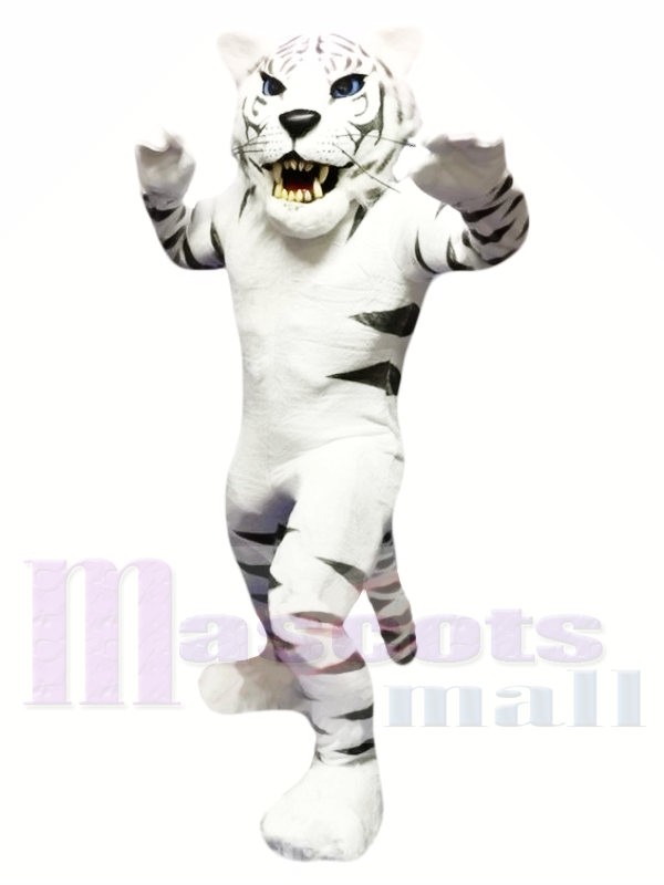 Mascotte de personnage Tigre beige habillé d'un maillot de bain